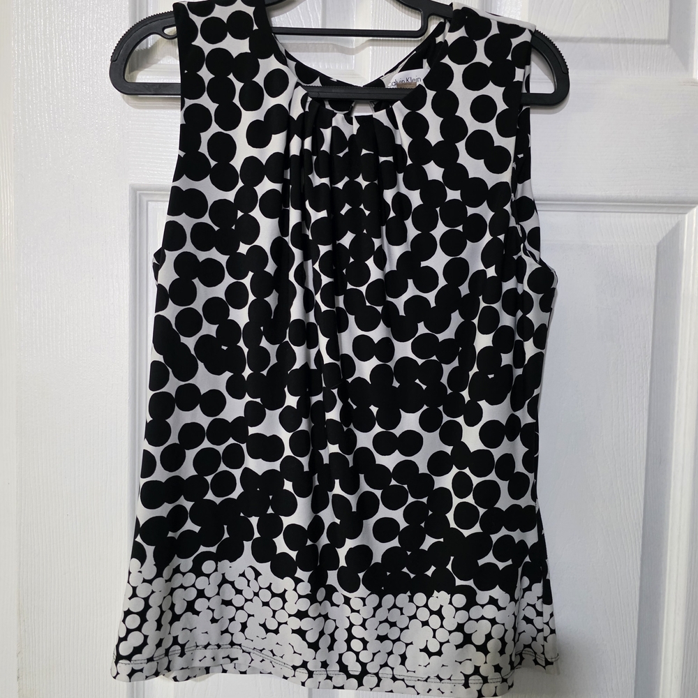 Calvin Klein Black and White Blouse
